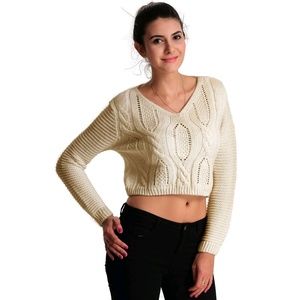 PrettyGuide Women's Eyelet Cable Lace Crop Top S